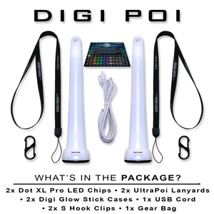 Digi Poi Rechargeable LED Glow Stick Kit