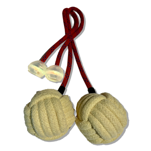 Monkey Fist Fire Poi (Red Kevlar Rope)