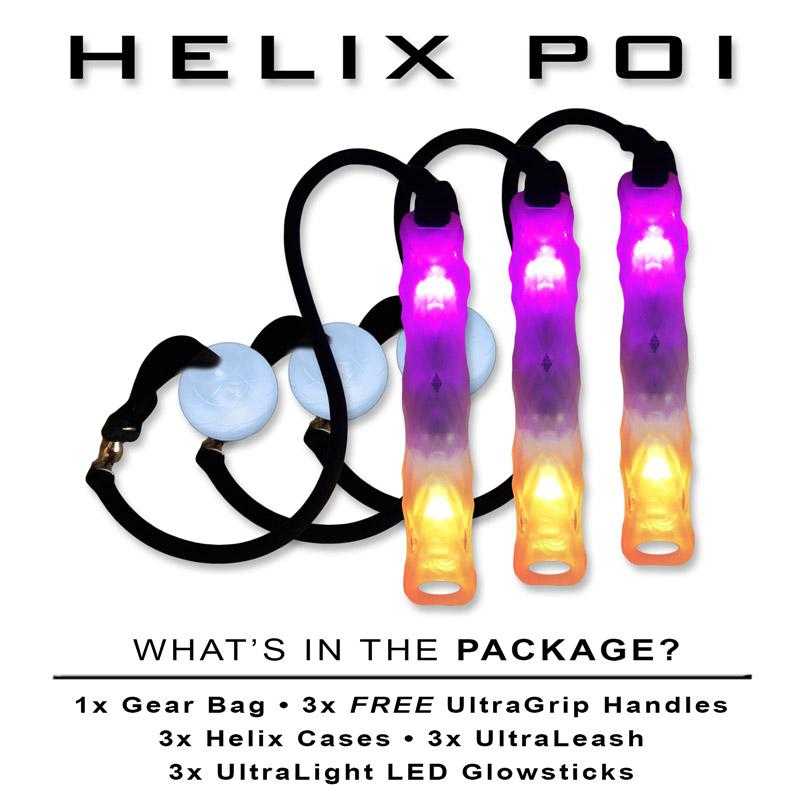 LED Glow Stick HelixPoi Pro Set with Gear Bag