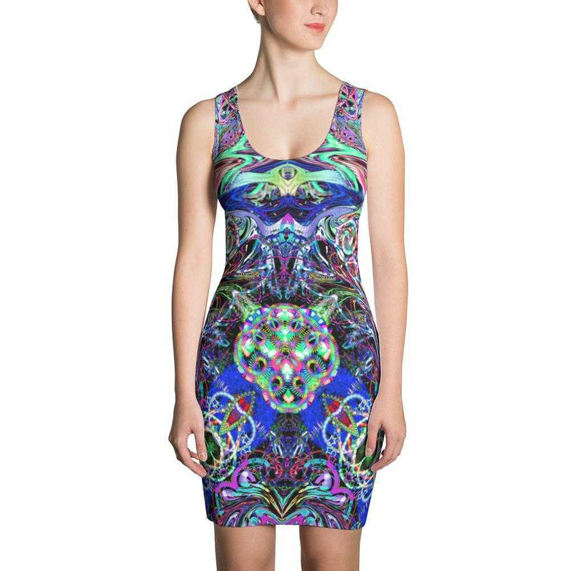 Women's Colorful Print Pattern Dress | UltraPoi